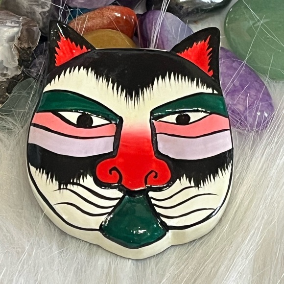 Vintage Jewelry - Vintage Cat Head Handmade Brooch Pin